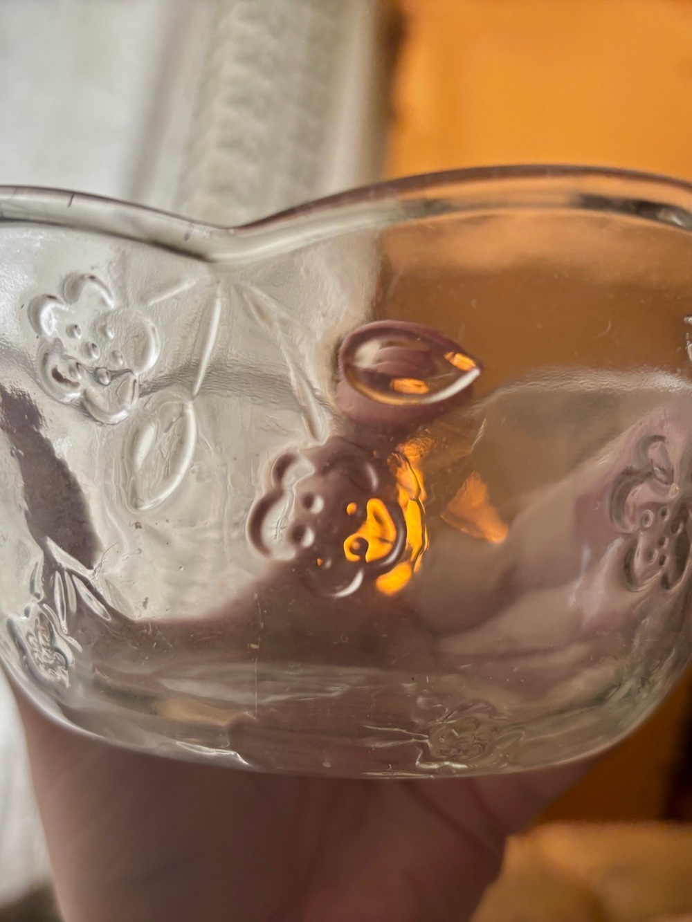 Anchor Hocking Clear Floral Embossed Candy Dish - Clear